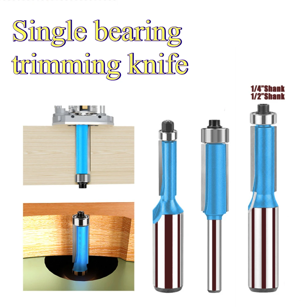 Flush Trim Router Bit Coating Carbide Woodworking Milling Cutter Sharp Durable Not Easy To Break for Wood Edge Copy Trimming
