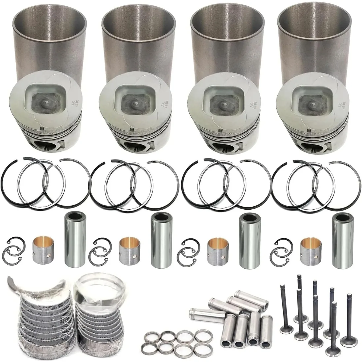 

Engine Rebuild Kit For Isuzu 4JB1 Engine Overhaul Kit DH55 SK60 SK70 SK75 Excavator(Square Piston Base 34MM Piston Pin)