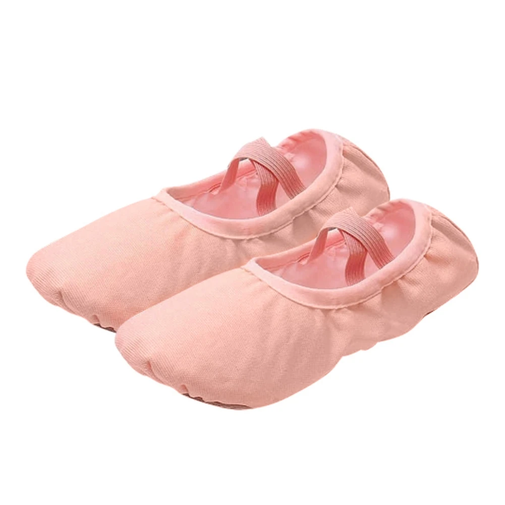 Kid\'s Ballet Dance Shoes Solid Color Cat\'s Claw Lace up-free Soft-soled Anti-Slip Pracitce Training Dancer Shoes