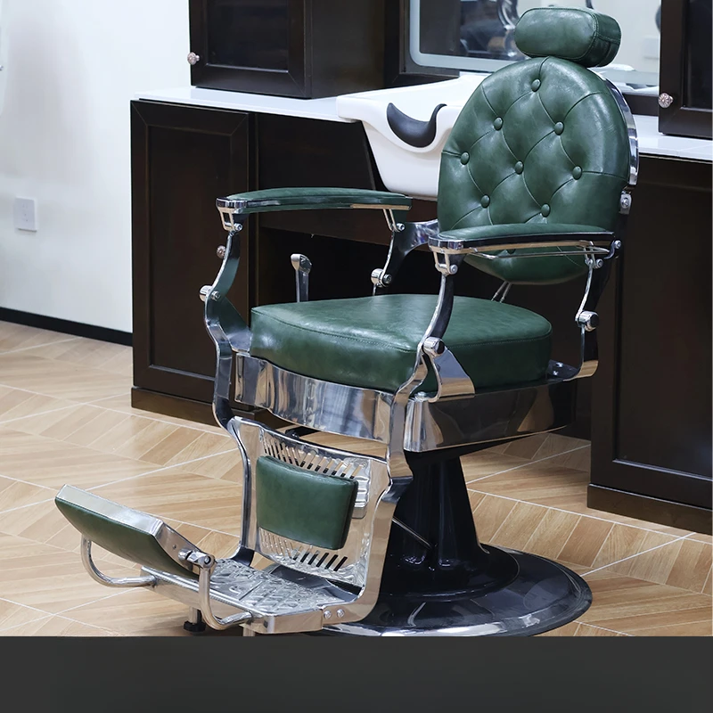 

Nordic Retro Barber Chairs Dressing Ergonomic Luxury Shampoo Swivel Barber Chairs Hair Salon Silla Barberia Equipment QF50BC