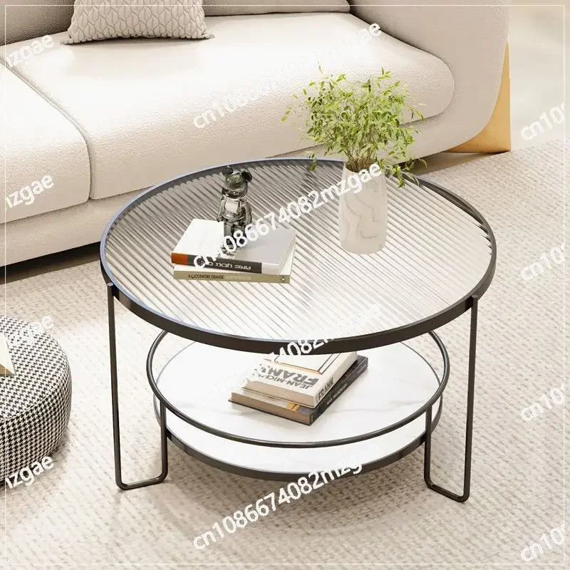 Nordic Tempered Transparent Glass Coffee Tables Living Room Small Apartment Luxury Minimalist Tea Table Hall Design Furniture