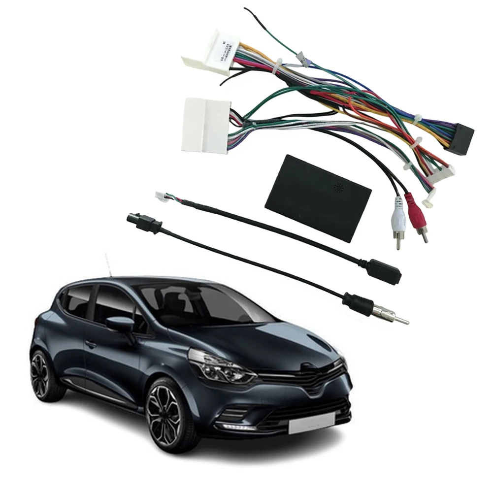 CANBUS Compatible Wiring Harness + Decoder Box for Renault 4 Duster 2016 Trific Steering Wheel Control Retention