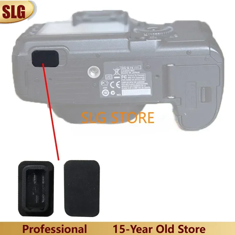 2 ชิ้นยางใหม่สําหรับ Canon EOS 5D2 5D Mark II 5DII 40D 50D 7D ด้านล่างหนังปลั๊กตกแต่งอินเทอร์เฟซส่วนซ่อมกล้อง
