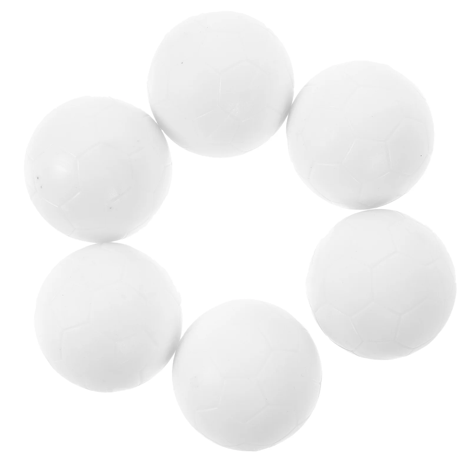 

6 Pcs White 36mm Table Soccer Balls Replacement Indoor Game Supplies Foosball Mini Child Adult Gatherings Parties Portable Fun