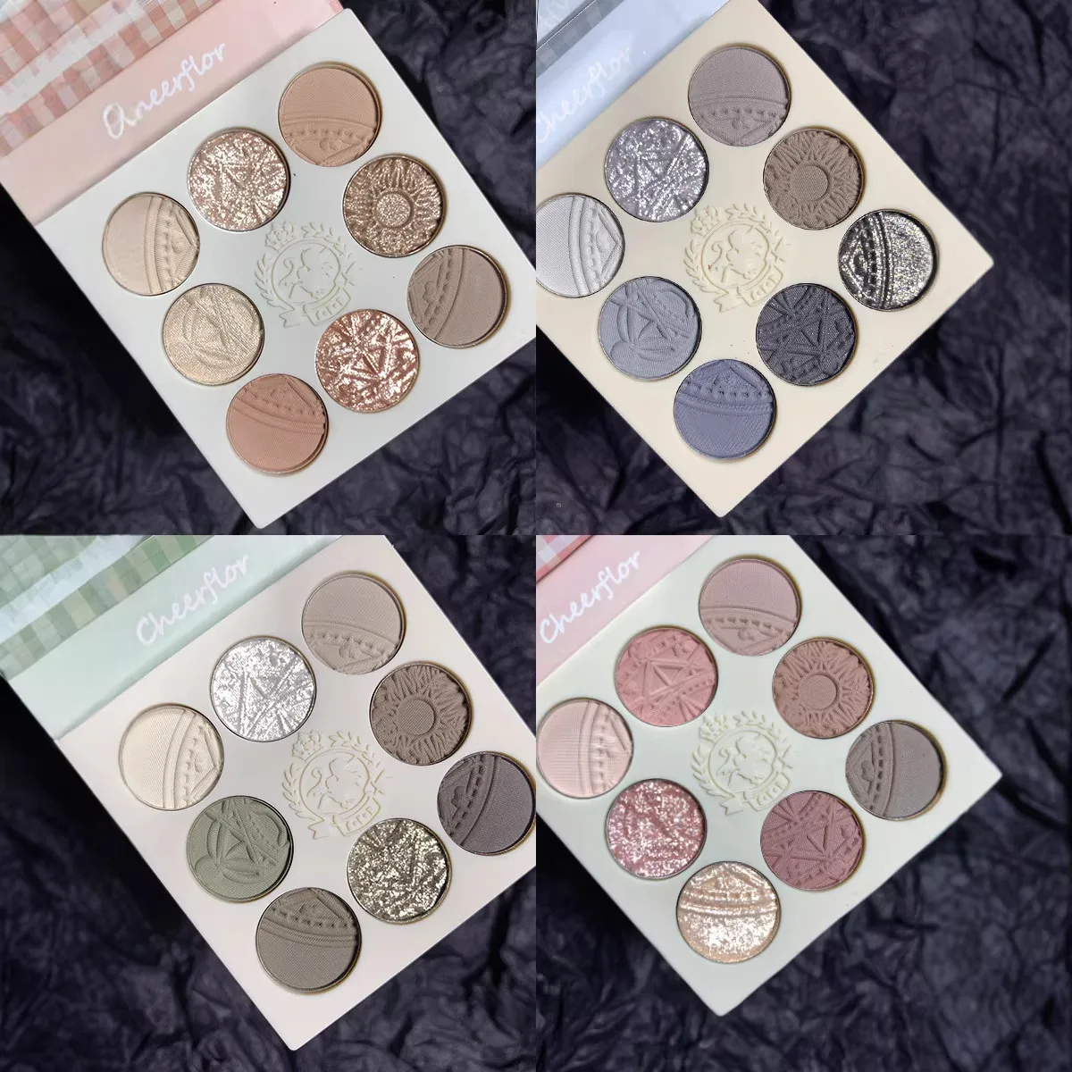 Cheerflor angel relief eight-color eyeshadow disc apricot blue eyeshadow cowherd delicate powder
