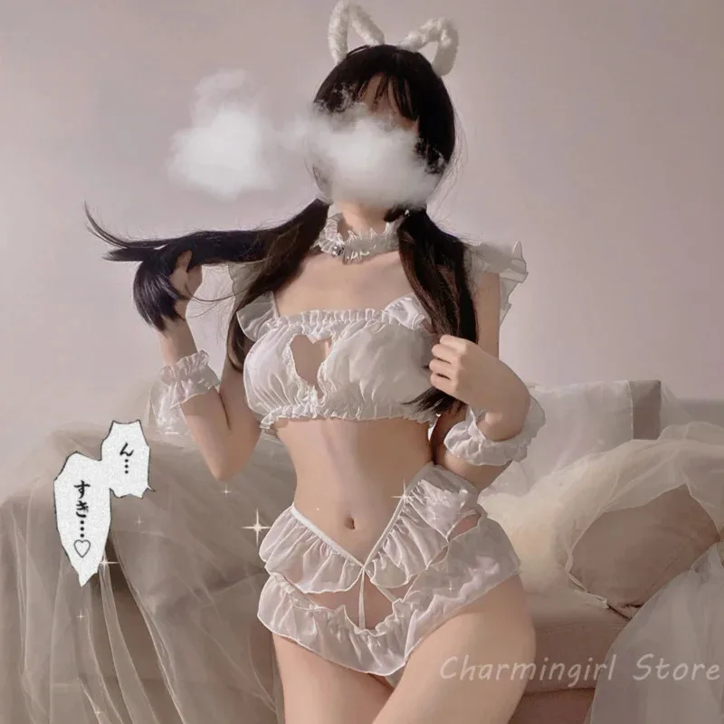 Japanese Sexy Lingerie Uniformes Lace Underwear Student Temptation Cat Outfits Anime Cosplay Halloween Costumes for Women