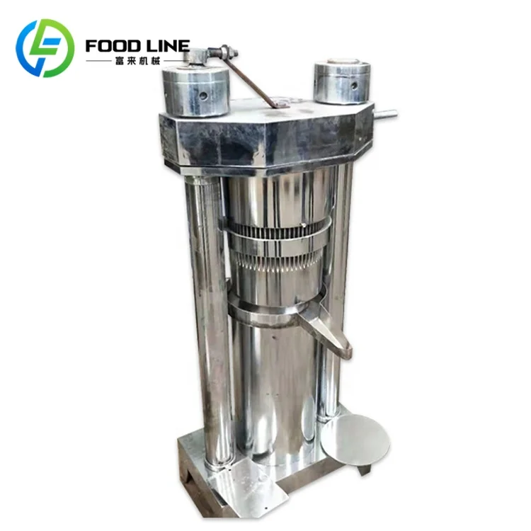 80KG/hour Vertical Hydraulic Oil Extractor Small Cold Nuts Sesame Peanuts Bean Seed Coconut Olive Oil Press Machine