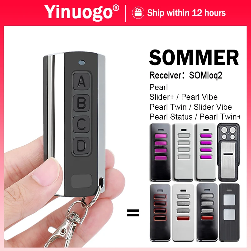 

SOMMER 4018 PEARL TX55-868-4 / 4019 PEARL VIBE TRX55-868 / SLIDER+ / PEARL TWIN / SLIDER VIBE Garage Door Remote Control 868MHz