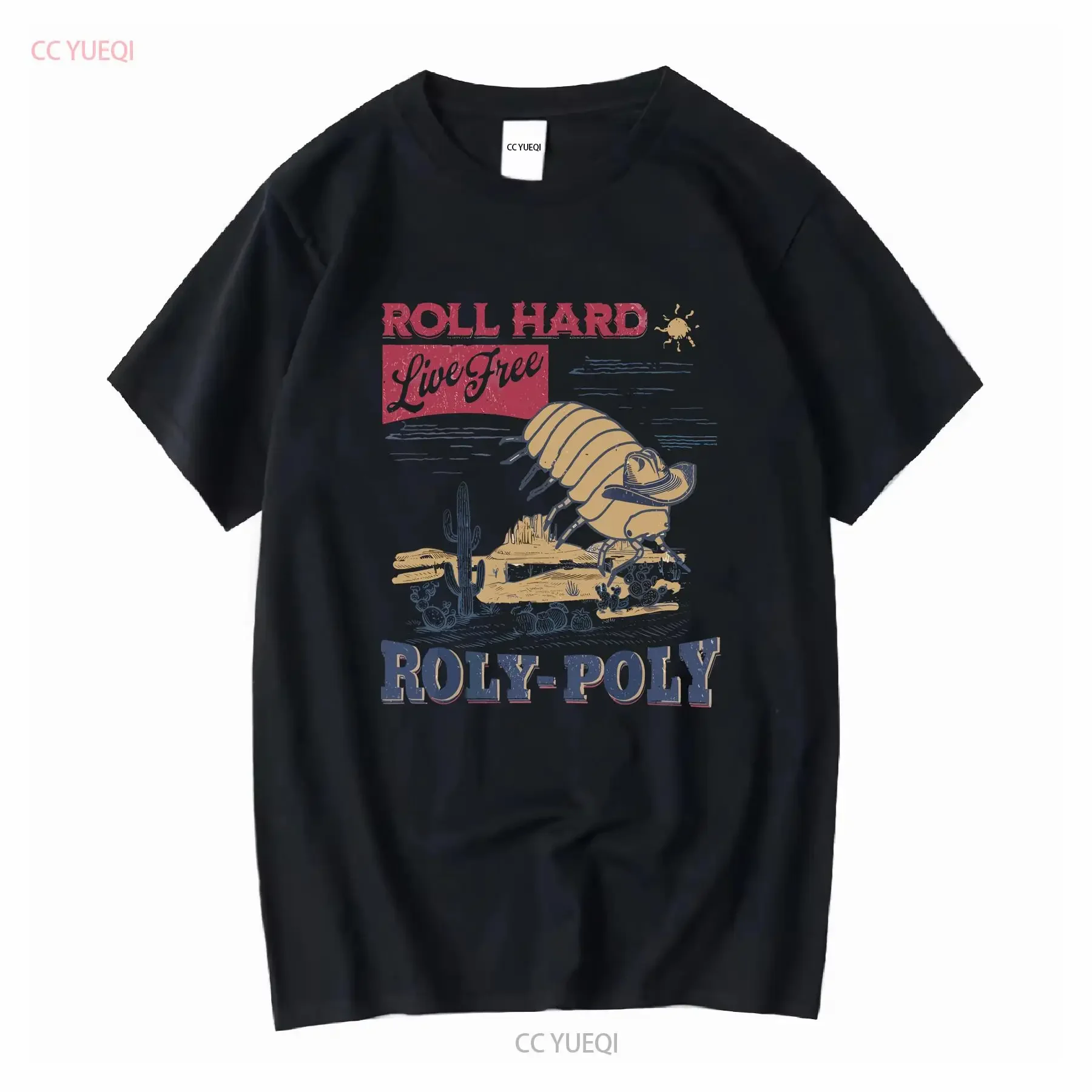 Roly Poly shirt Isopod vintage Western Rodeo Cowboy T Wild West G vintage Washed Versatile homme Comfortable Stretched Stylish