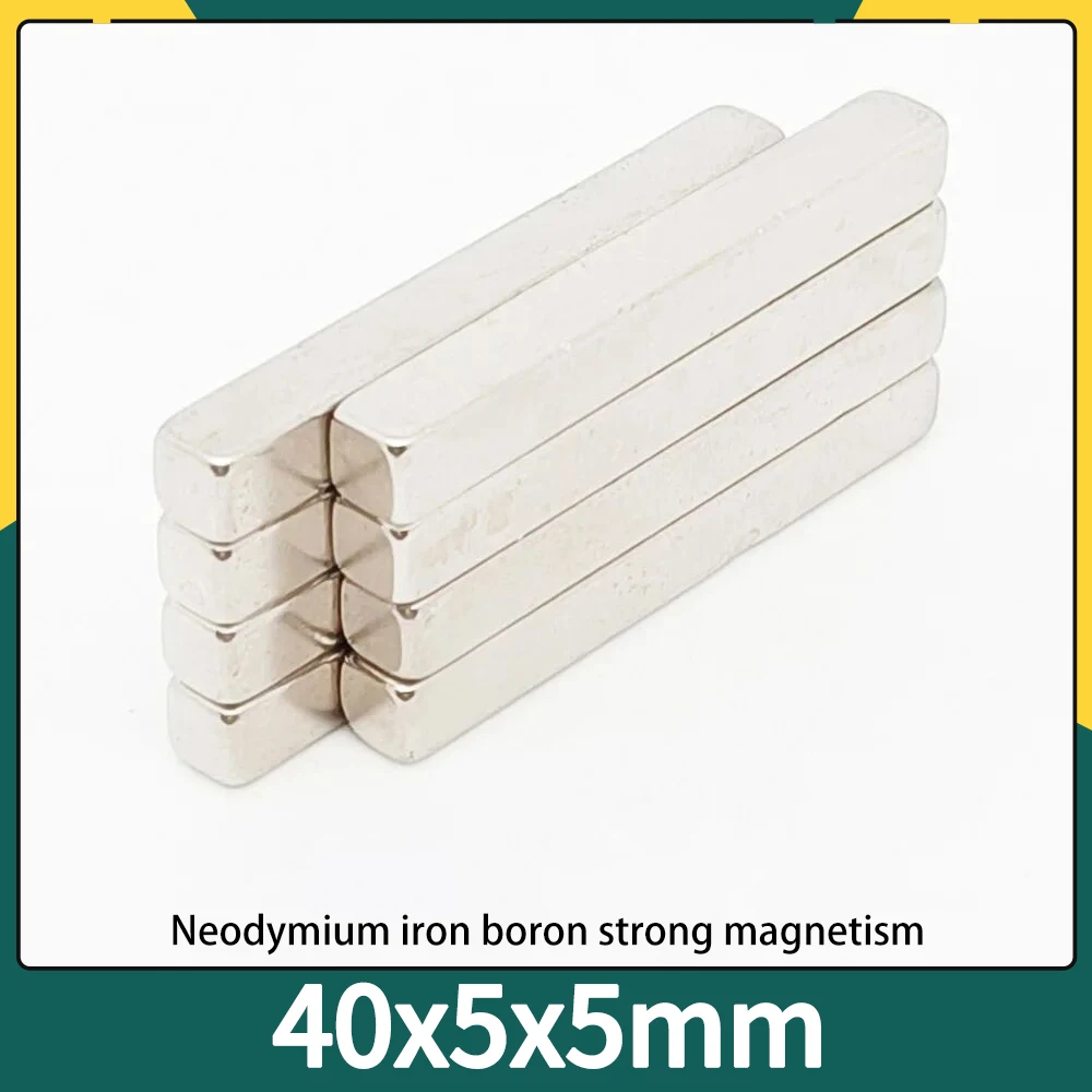 

5/10/20/50/100PCS 40x5x5mm Block Rare Earth Neodymium Magnets N35 Long Quadrate Strong Powerful Magnets Sheet 40x5x5 40*5*5