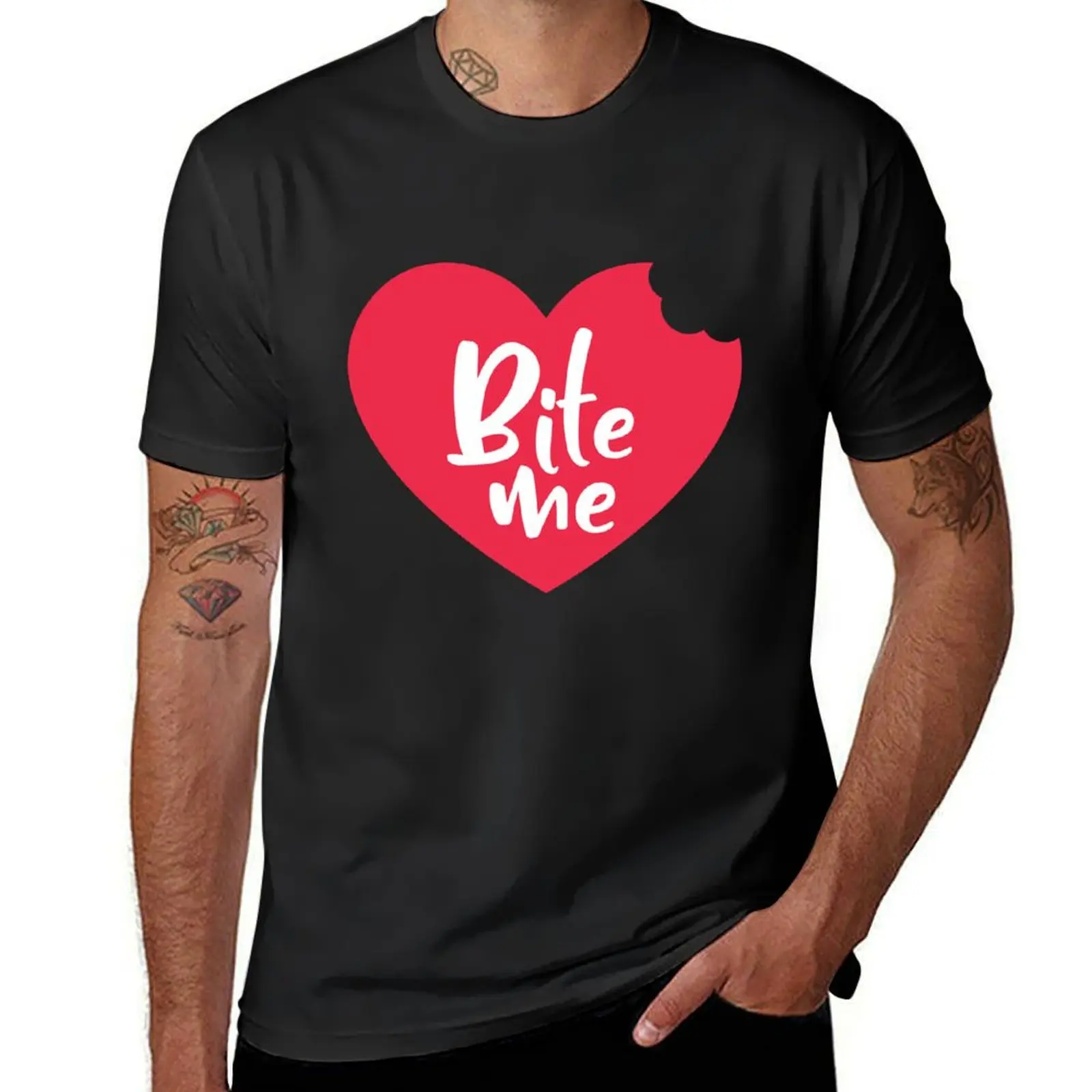 

Bite Me T-Shirt customizeds Aesthetic clothing quick-drying mens vintage t shirts