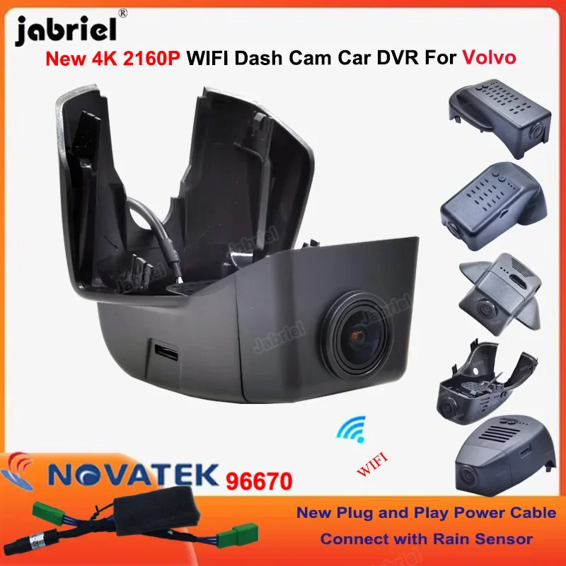 Wifi 2160P Car DVR Video Recorder For Volvo XC60 T5 T6 XC90 XC40 XC70 S60 S90 S80 V60 V40 V90 C40 PoleStar 2 Dash Cam Camera 4K