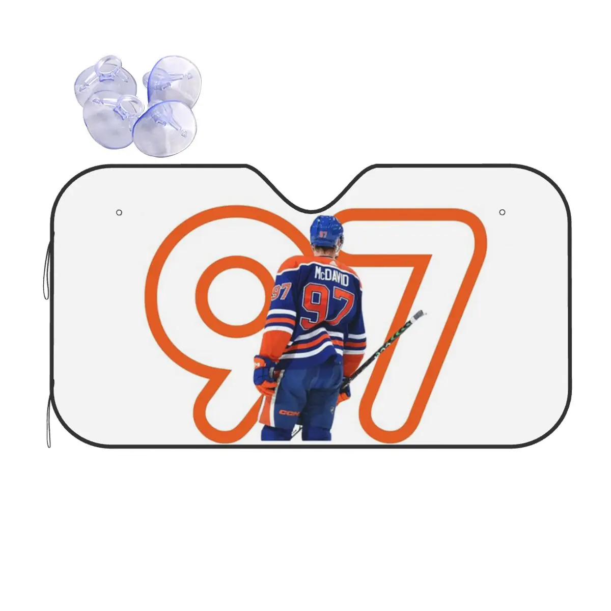 

Connor McDavid 97 для Edmonton Oilers, вентиляторы, солнцезащитный козырек, лобовое стекло автомобиля, переднее лобовое стекло, солнцезащитный козырек, аксессуары, чехлы