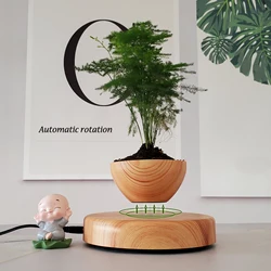 Magnetic Floating Plant Pot Levitating Bonsai Creative Pot For Mini Plant Intelligent Floating Gift Floating Night Light