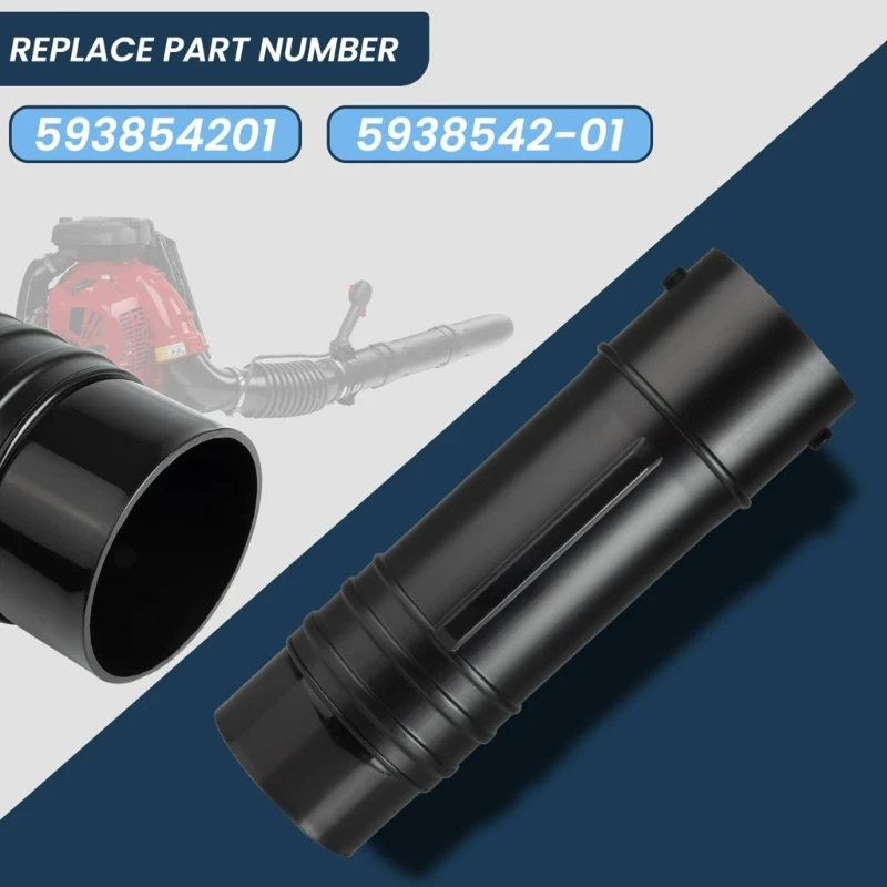 Leaves Blower Discharges Tube Replacement 34.2cm/13.46Inch Black Plastic Pipe with Formed Connection Ends, Fit EBZ8550 EBZ8500