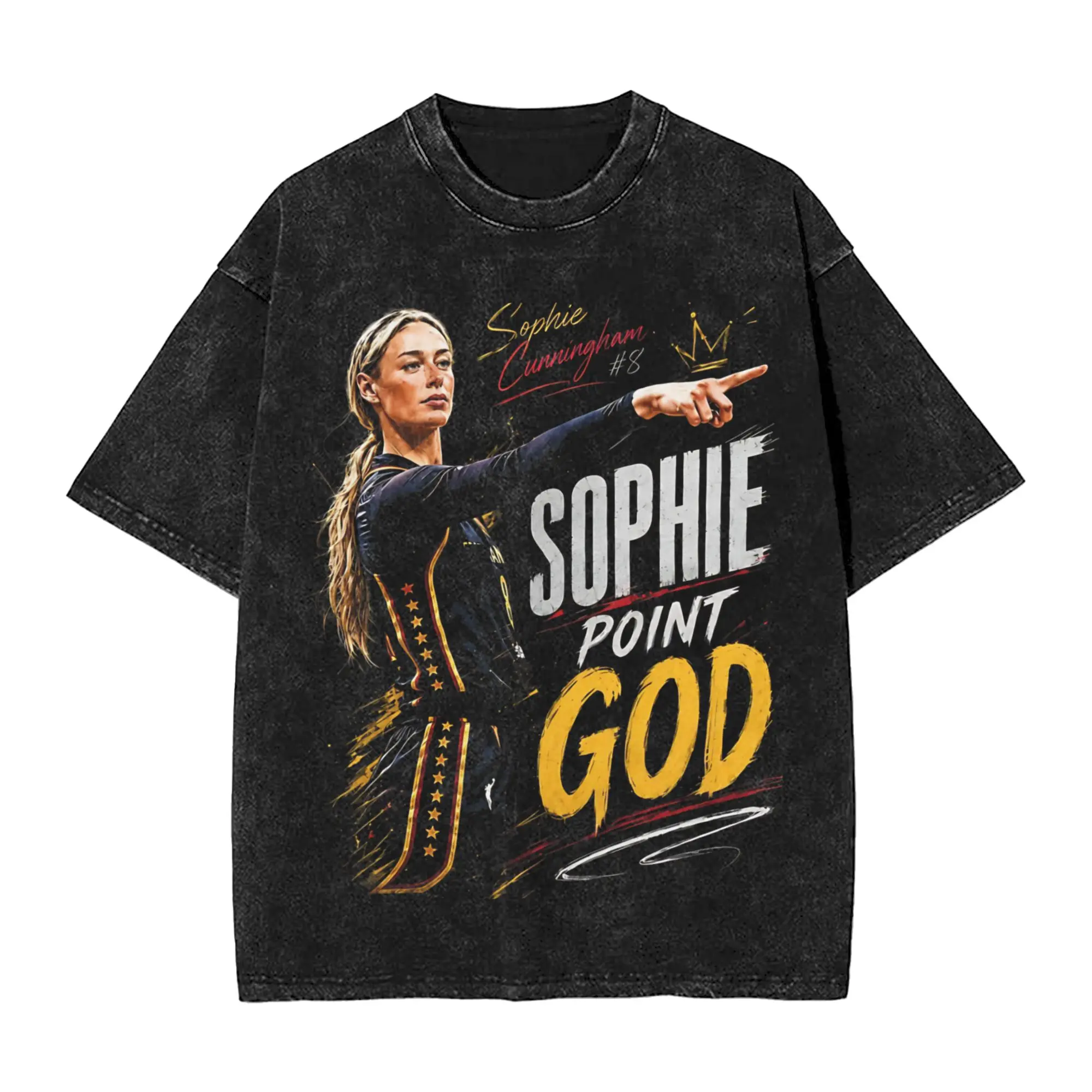 Sophie Cunningham  T-Shirt Summer  Vintage T Shirts Cotton Hippie Tee Shirt For Couple Short-Sleeved Printed Tees