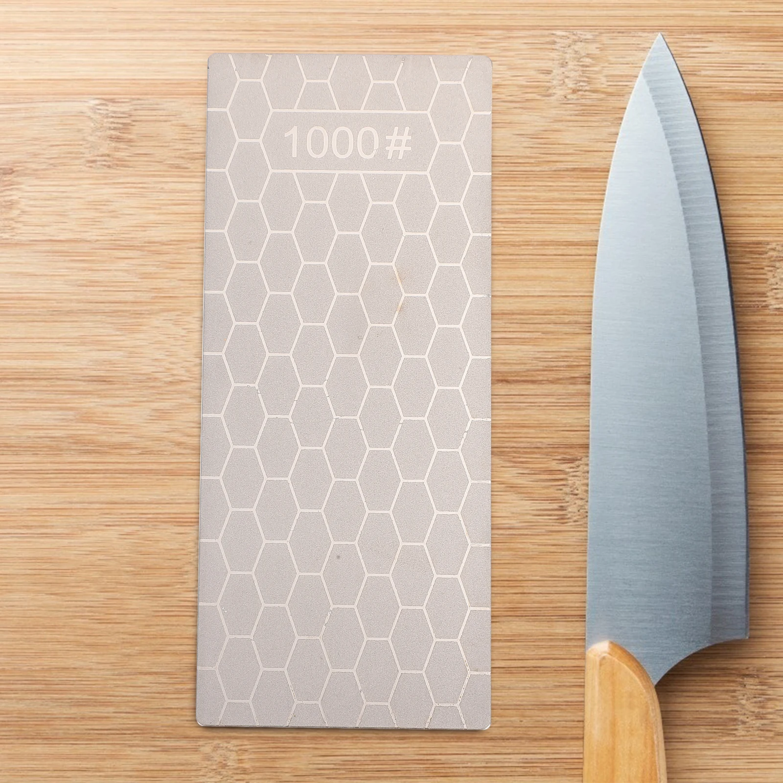 

1Pcs Sturdy Emery Sharpener Stainless Steel Portable Household Tool Fast Grinding Effect Honeycomb Design