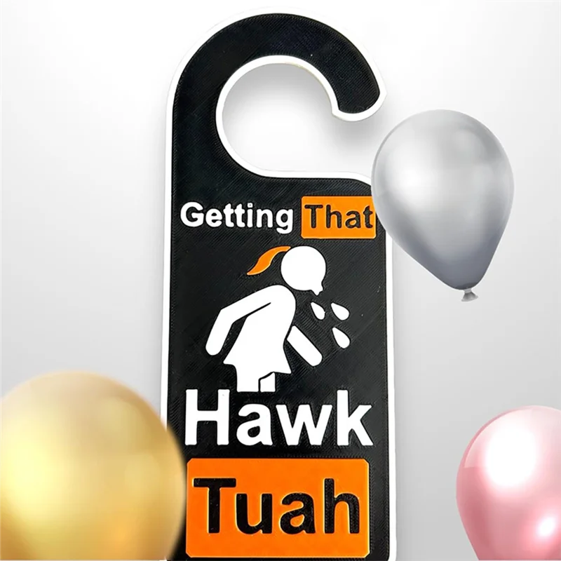 Funny Door Knob Hanger Acrylic Interesting Door Handle Hook Spoof Spit Acrylic Door Hangers Decoration-AT64