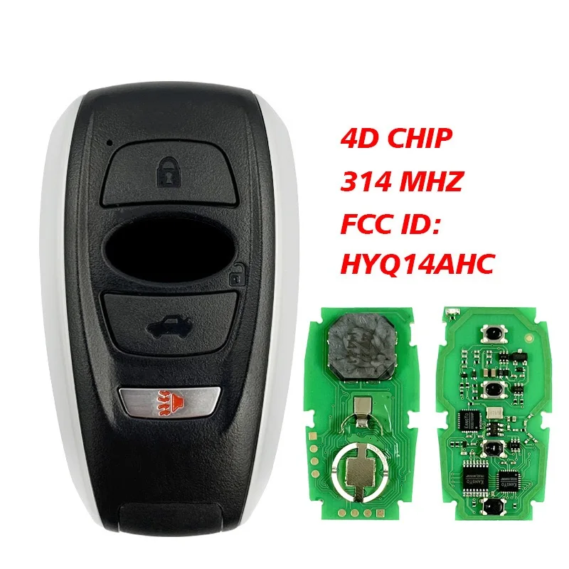 

4 Button Remote Car Key Smart Keyless HYQ14AHC 314.3Mhz 4D Chip For Subaru BRZ XV Crosstrek Forester Impreza Outback 2014-2018