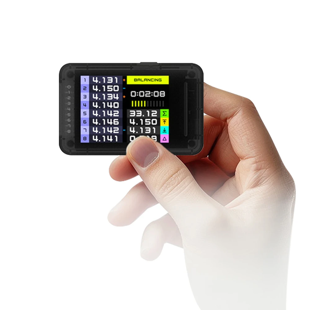 ISDT BL8 Smart Battery Monitor with Active Balancing, High-Precision ADC Plug & Play up to 8 Battery Strings APP Control