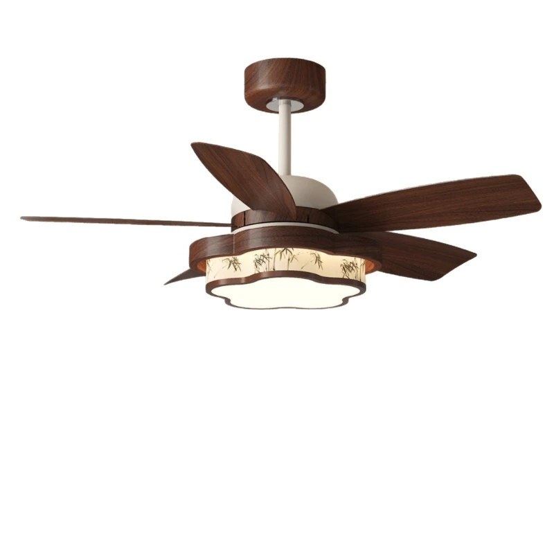 

New fan light, Song Dynasty aesthetic high-end bedroom, medieval style eye protection restaurant electric fan light