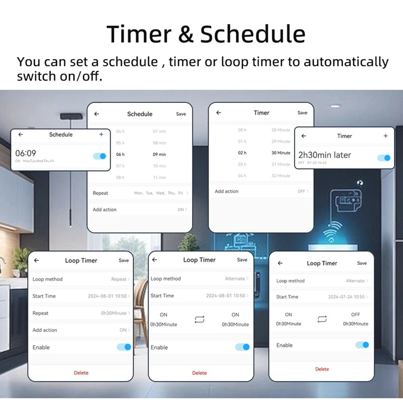 Hot-Ewelink WIFI Temperature Humidity Switch 20A Temperature Humidity Monitor With Sensor Probe For Greenhouse