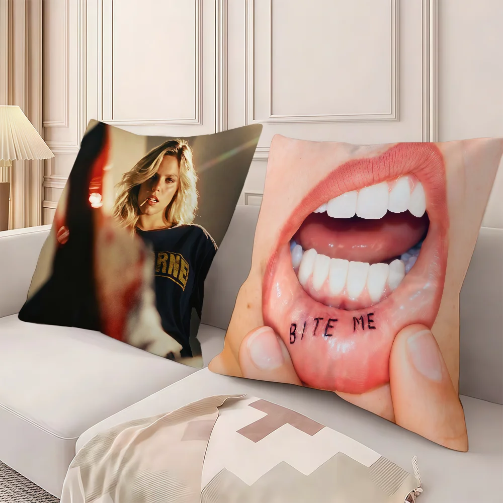 cushion cover Singer Fashionable R-Renee Style Bite Me pillowcase Comfortable sofa Rapp Bedroom Personalized Decoration