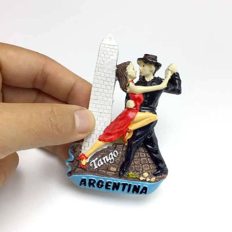 

Argentina Buenos Aires Obelisk Landmark 3D Resin Fridge Magnet - Tango Dance Scene Imanes Nevera Decoracion Hogar Cute Magnets