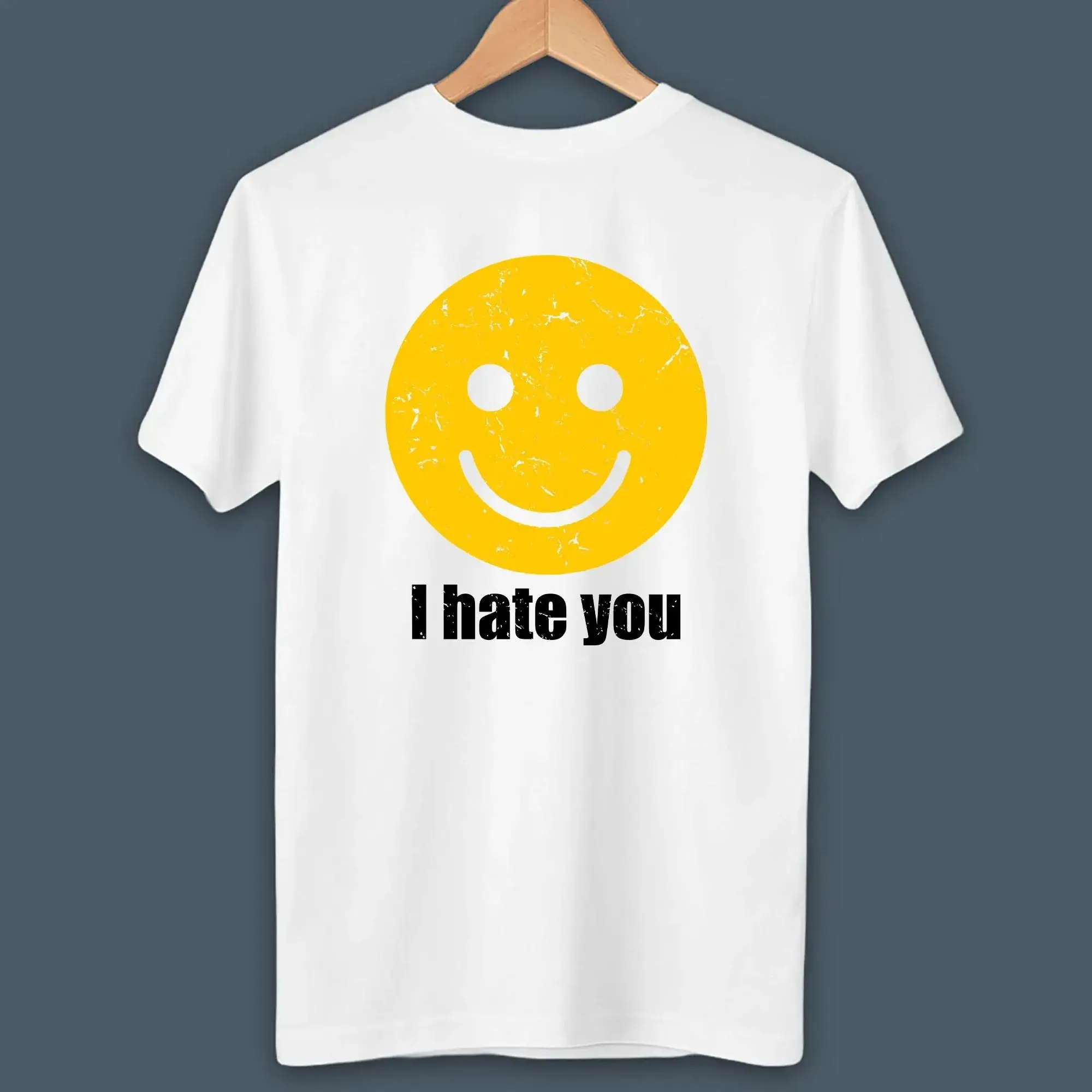Sommer Neu Y2K Mode T-Shirt Harry Styles I Hate You Smiley Face T-Shirt Herren und Damen Lässiges Lockeres Kurzarm-Shirt Fan-Geschenk – Detail 5
