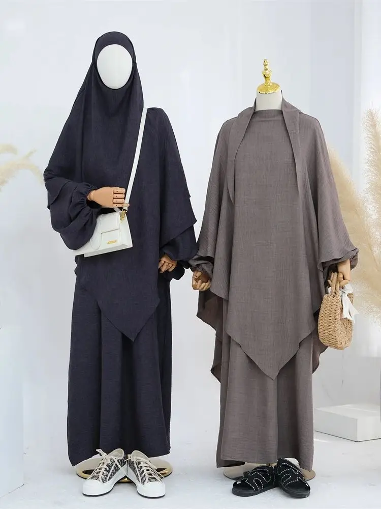 Ramadan Breastfeeding Outfit Prayer Clothes Khimar Abaya Dubai Islam Muslim Hijab Dress Women Kebaya Robe Ensembles Musulmans