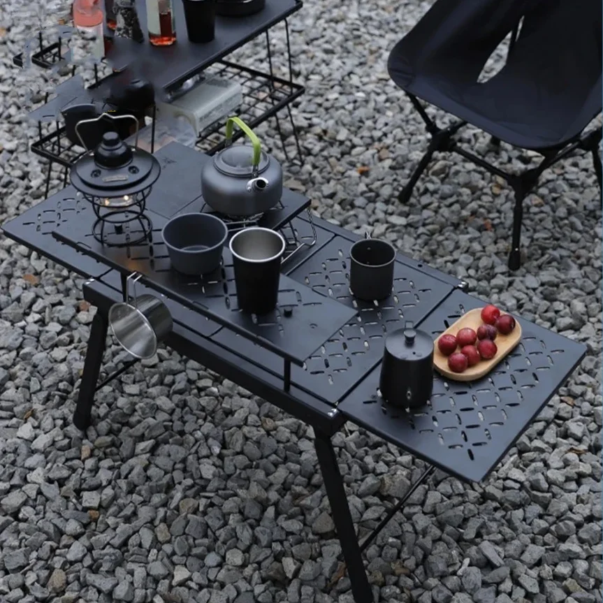 #OEM Portable Folding Aluminum Alloy ABS Modern Design Camping Table Storage Shelf Outdoor Furniture Made in China Zhejiang