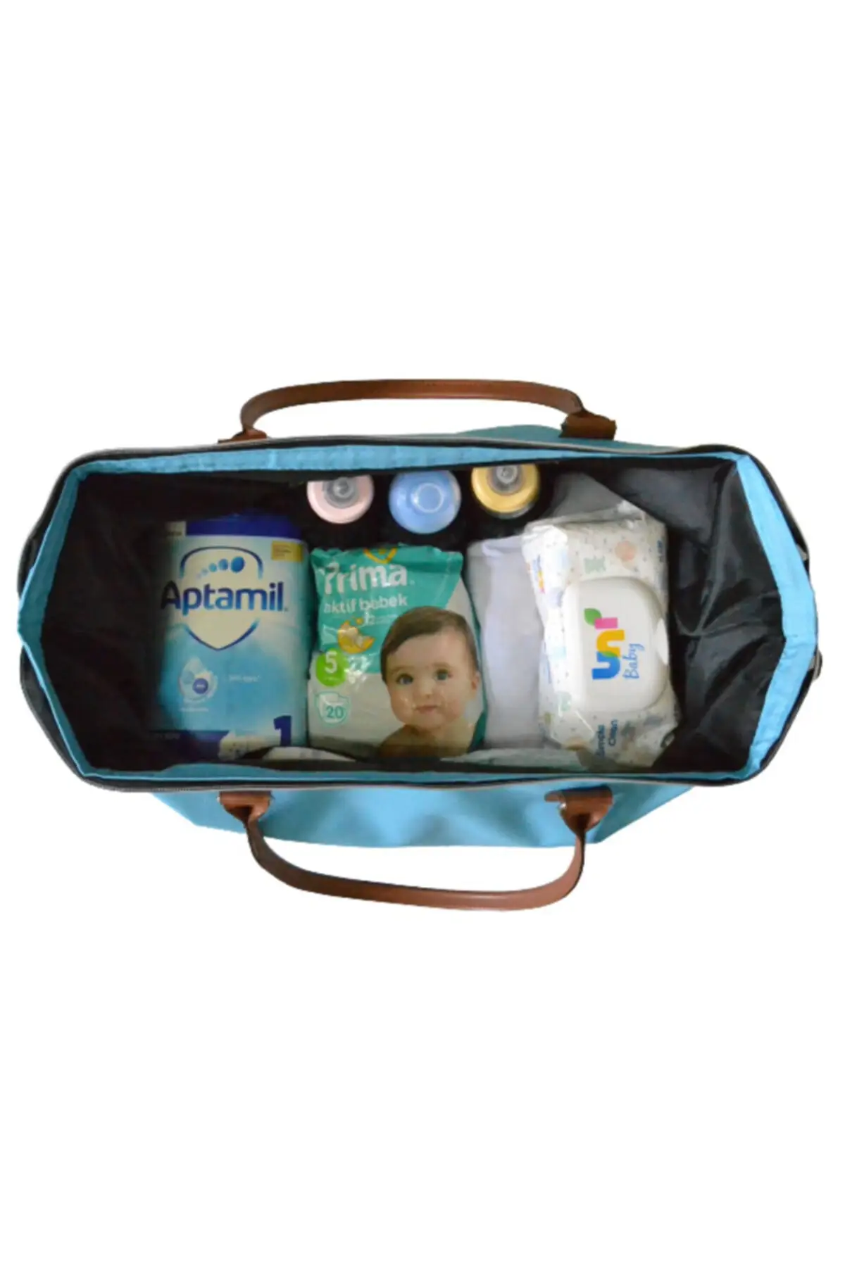 DOLBOVI Mommy Bag Exclusive design striped blue mother baby care and women Bag Hospital Bag