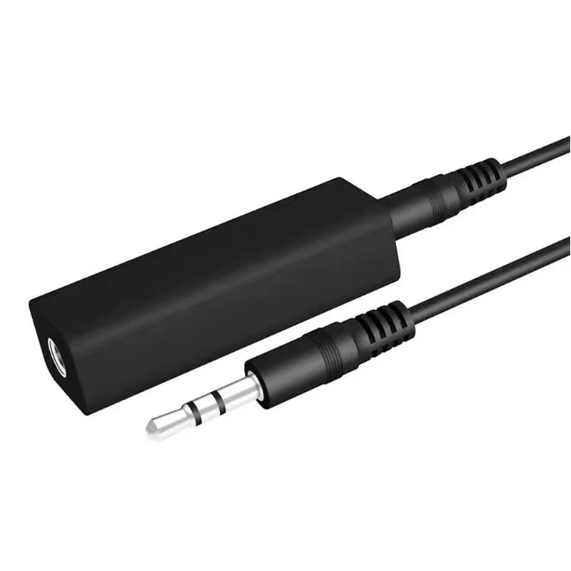 자동차 오디오 및 홈 스테레오 시스템용 접지 루프 노이즈 아이솔레이터, 블랙 1 개, 3.5mm