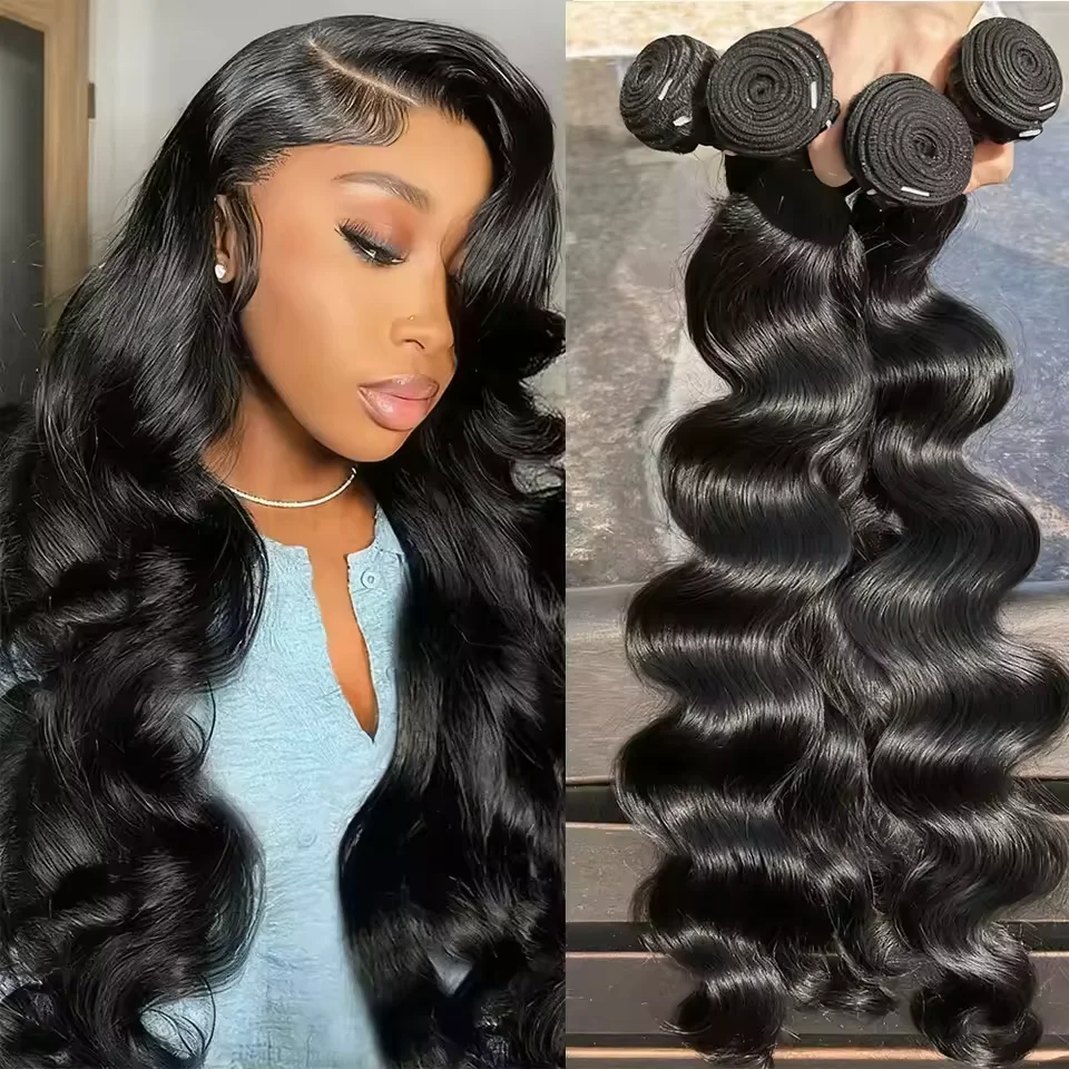 Body Wave 1 3 4 Bundles Human Hair Bundles Loose Body Wave Bundles Brazilian Raw Hair Bundles Hair Extensions BPHW Hair