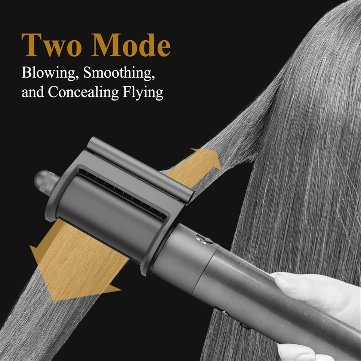 Large Round Volumizing Brush and Anti-Flight Flyaway Smoothing Attachment for Dyson Airwrap Rose RedJAS