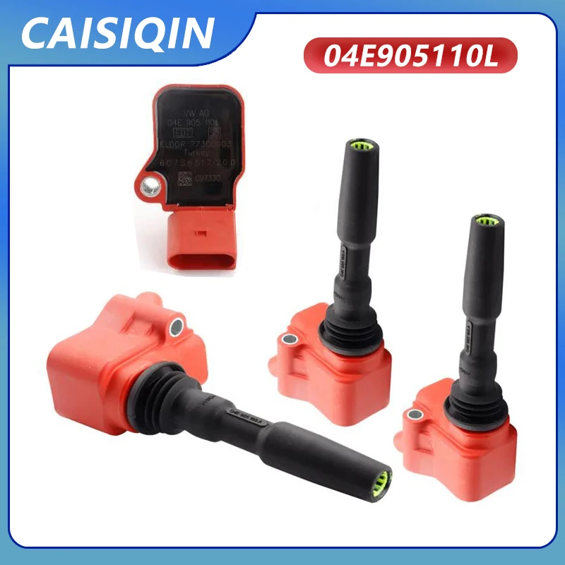 1PCS NEW GENUINE Ignition Coil 04E 905 110 B 04E905110L For VW Golf Jetta Polo 6R AUDI A1 A3 Q3 Skoda Seat PASSAT Variant