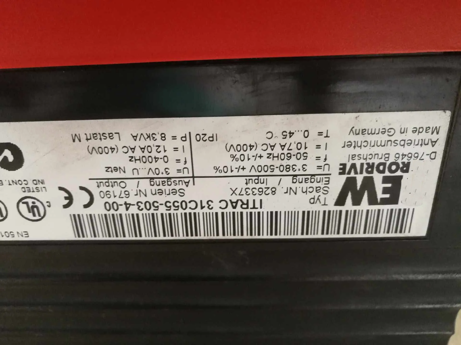 MOVITRAC31C055-503-4-00 Inversor para SEW MOVITRAC 31C055-503-4-00