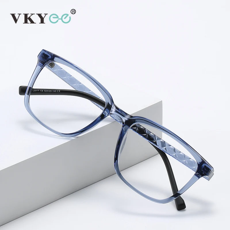 

VICKY New Rectangular Frame Personalized Fashion Design Anti Blue Light Reading Glasses Men Customizable Prescription LS017