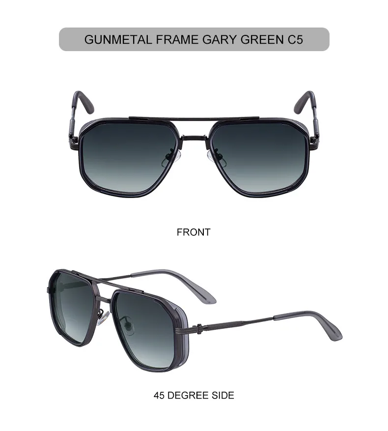 Übergroße quadratische Steampunk-Sonnenbrille für Herren, 2026, Luxusmarke, Vintage-Doppelstrahl-Metall-Sonnenbrille, trendige Outdoor-Fahrbrille – Detail 19