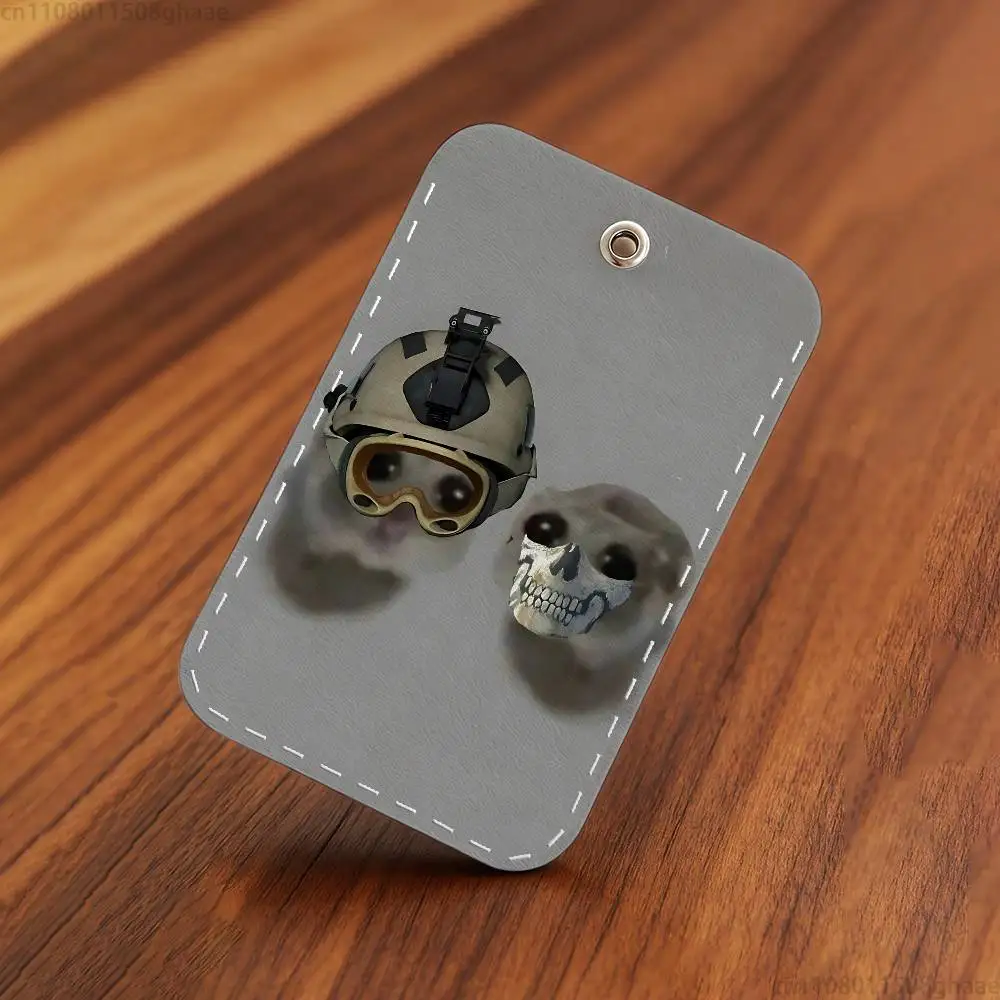 เคสใส่บัตรรูปทรงสี่เหลี่ยมผืนผ้าลายเกม Call of Duty พร้อมพวงกุญแจ กระเป๋าใส่บัตร ที่ห้อยกุญแจ แหวนหนังใส่บัตร พวงกุญแจ