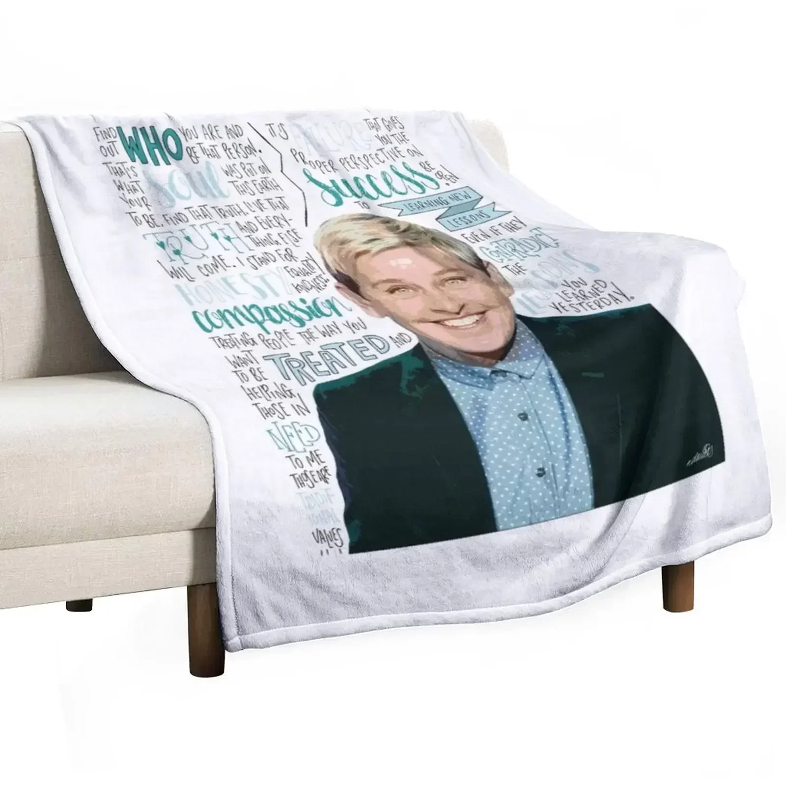 Ellen DeGeneres Merch Throw Blanket Cute Plaid Fashion Sofas Luxury Blankets