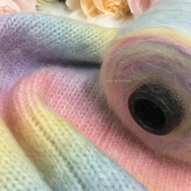 250g/500g/Ball Pretty Gradient Color Long Dyed Mohair Thread DIY Handwork Woven Winter Warm Scarf/hat/sweater/cape Material Wool