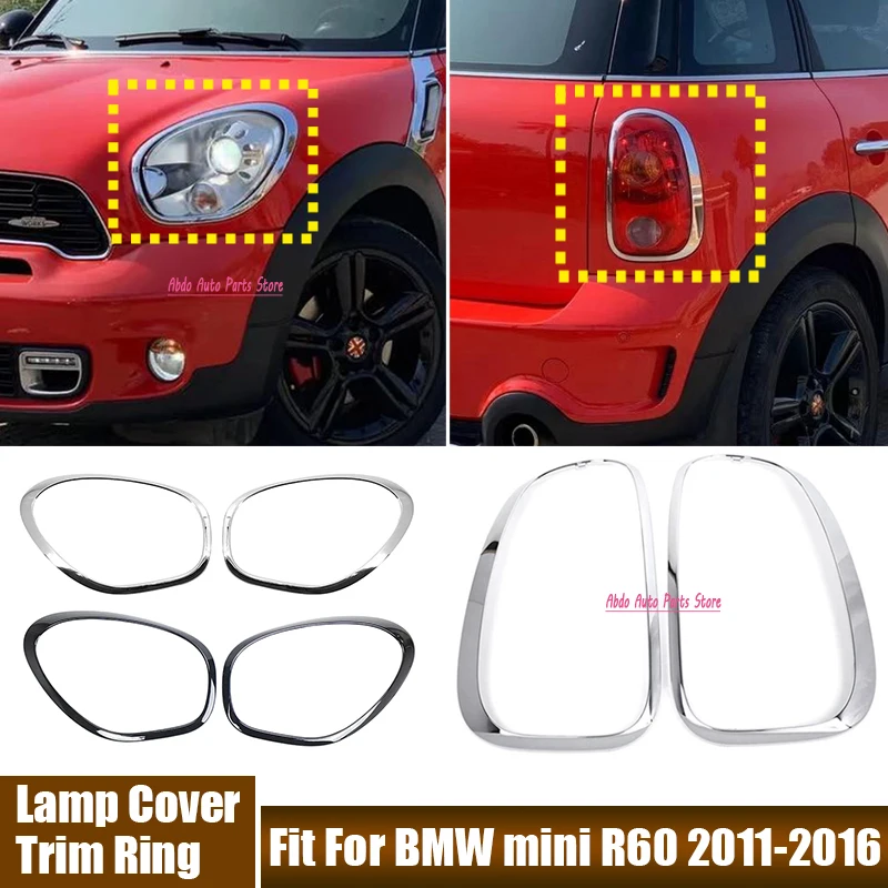 Abdo Car Light Cover Trim Ring Headlight Tail Light Frame For BMW Mini R60 2011-2016 51139801573,51139801574, 52109806935,521098