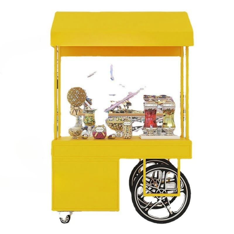 

European style, wrought iron, float, outdoor, market, street truck, stall, push, snacks