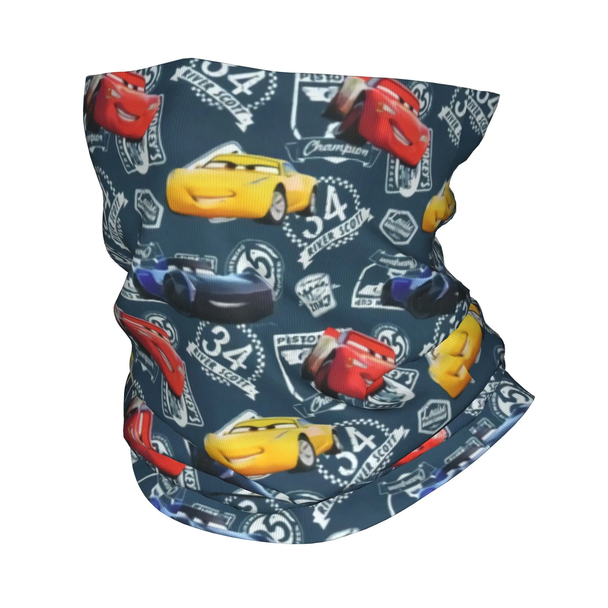 Custom Lightning McQueen Car Racing Bandana Neck Warmer Men Women Winter Ski Tube Scarf Gaiter  Face Cover