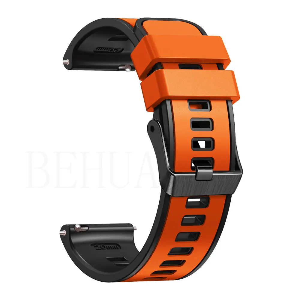 20mm Soft Silicone For Huami Amazfit GTS 2 3 4 Mini WatchBand For For Haylou RS4 Plus / LS02 Strap Bracelet WristStrap Wristband