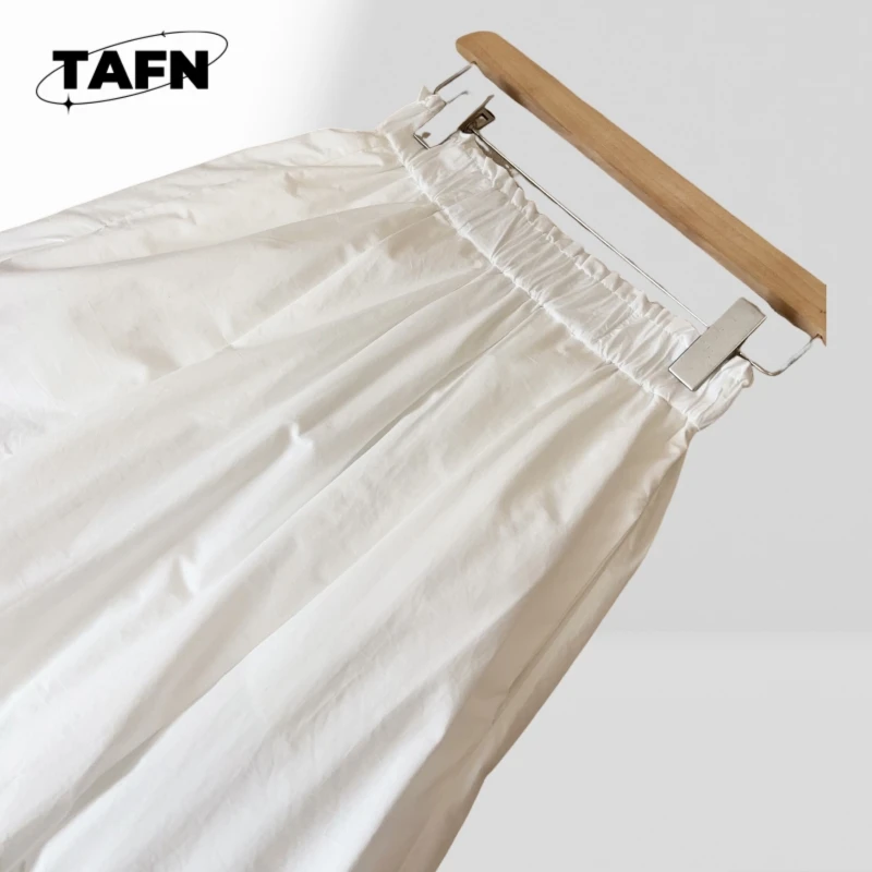 Textura avançada na moda confortável refinado High Street elegante saia jeans de cintura alta – azul clássico para atemporal AF2508