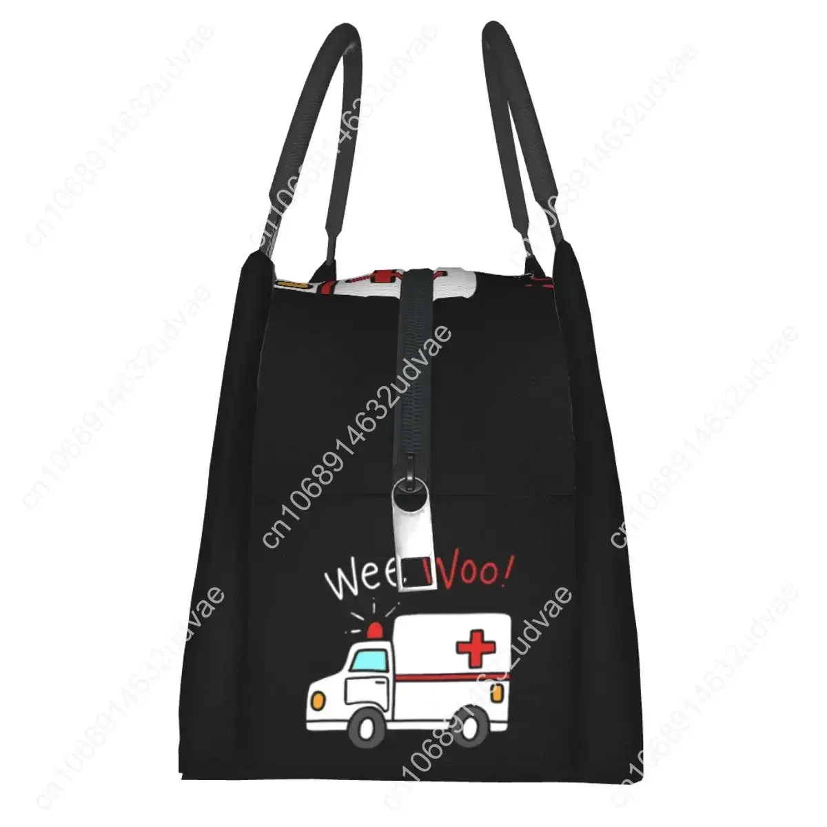 Tas Makan Siang Ambulans Paramedis Kotak Bento Terisolasi Tas Piknik Tote Makan Siang Dapat Digunakan Kembali Tas Termal Pendingin untuk Sekolah Wanita dan Anak Perempuan