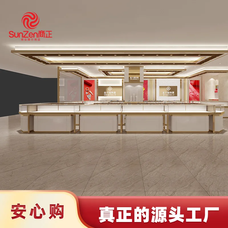 Customized.Jewelry Showcase Simple Paint Silver Jewelry Cabinet Show Custom Jade Cabinet Customization