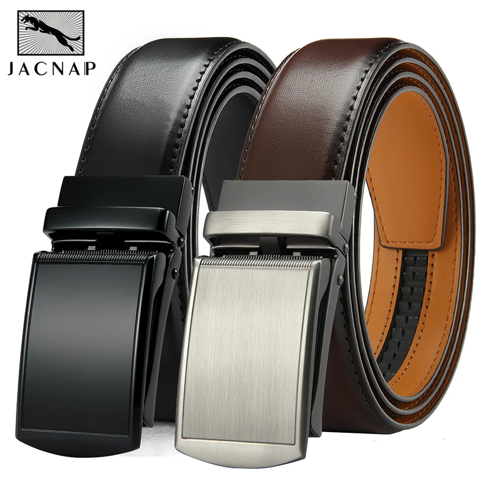 Men's PU Leather Belt Fashion Automatic Buckle Belt for Popular Business High Quality Male Belt Multi Color 105 115 125 135cm